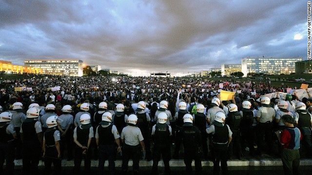 News video: Brazilian protester: Where do taxes go?